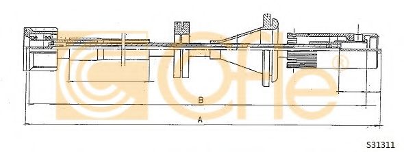 Тросик спидометра COFLE S31311