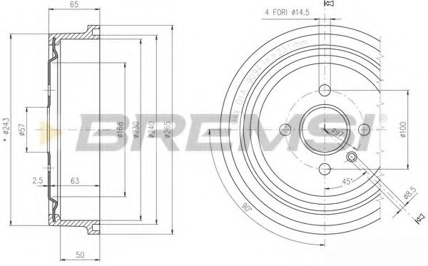 Тормозной барабан BREMSI DR5560