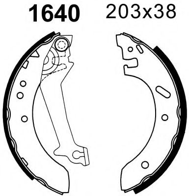 Комплект тормозов, барабанный тормозной механизм BSF 6404