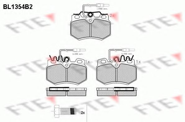 Комплект тормозных колодок, дисковый тормоз FTE BL1354B2