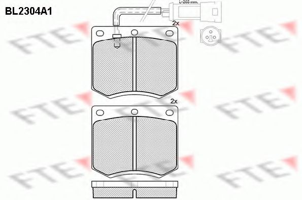 Комплект тормозных колодок, дисковый тормоз FTE BL2304A1