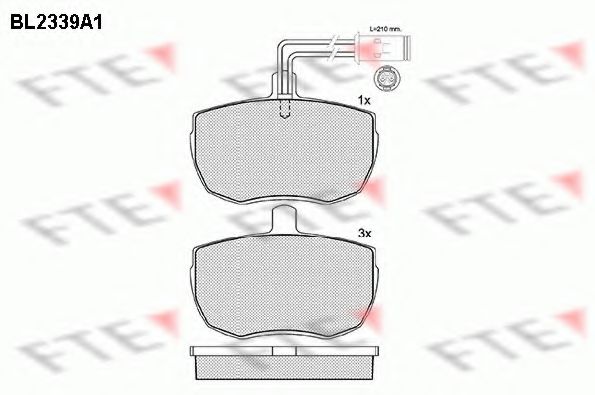 Комплект тормозных колодок, дисковый тормоз FTE BL2339A1