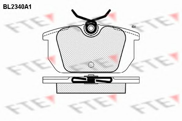 Комплект тормозных колодок, дисковый тормоз FTE BL2340A1