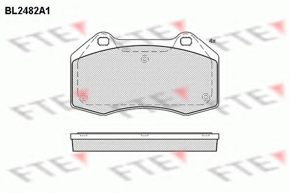 Комплект тормозных колодок, дисковый тормоз FTE BL2482A1