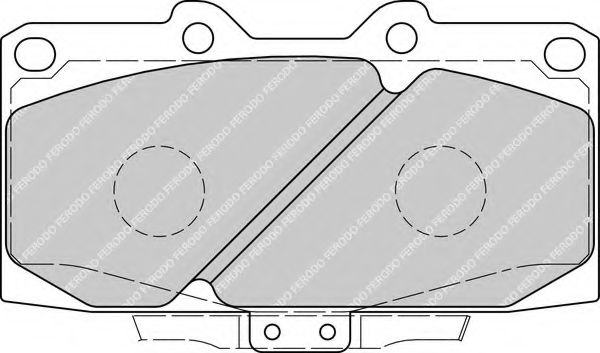 Комплект тормозных колодок, дисковый тормоз FERODO FDB1433