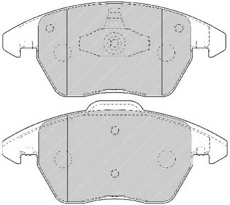 Комплект тормозных колодок, дисковый тормоз FERODO FSL1728