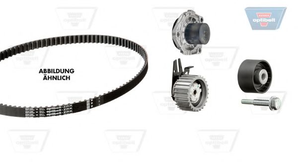Водяной насос + комплект зубчатого ремня OPTIBELT KT 1483 W1