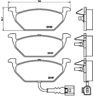 Комплект тормозных колодок, дисковый тормоз BREMBO P 85 072