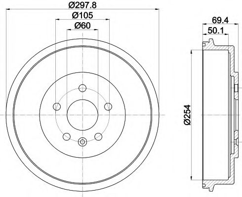 Тормозной барабан MINTEX MBD375