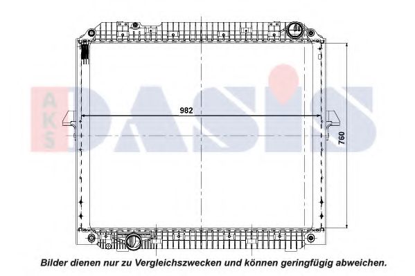 Радиатор, охлаждение двигателя AKS DASIS 130051N