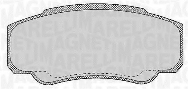 Комплект тормозных колодок, дисковый тормоз MAGNETI MARELLI 363916060188