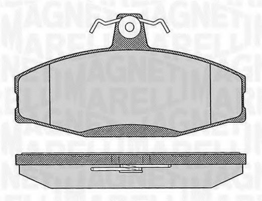 Комплект тормозных колодок, дисковый тормоз MAGNETI MARELLI 363916060397