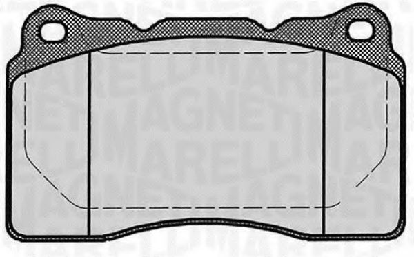 Комплект тормозных колодок, дисковый тормоз MAGNETI MARELLI 363916060499