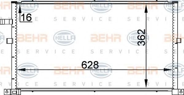 Конденсатор, кондиционер BEHR HELLA SERVICE 8FC 351 300-321