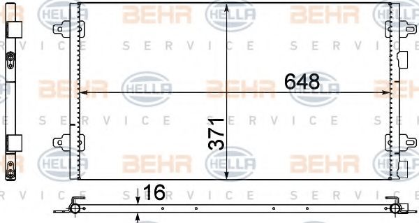 Конденсатор, кондиционер BEHR HELLA SERVICE 8FC 351 306-051