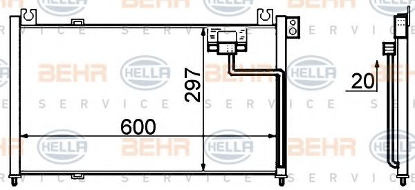 Конденсатор, кондиционер BEHR HELLA SERVICE 8FC 351 306-141