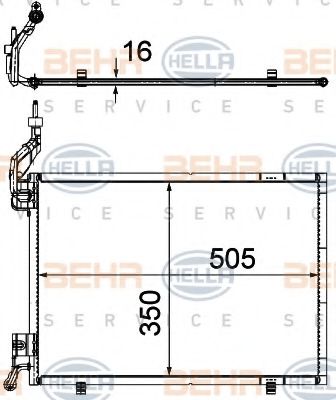 Конденсатор, кондиционер BEHR HELLA SERVICE 8FC 351 309-271