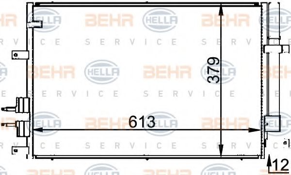 Конденсатор, кондиционер BEHR HELLA SERVICE 8FC 351 318-391