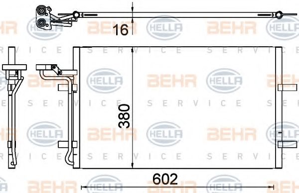 Конденсатор, кондиционер BEHR HELLA SERVICE 8FC 351 319-301