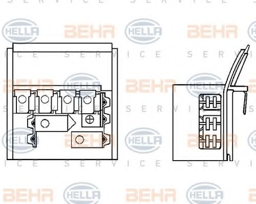 Сопротивление, вентилятор салона BEHR HELLA SERVICE 9ML 351 332-131