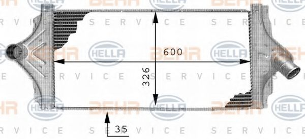 Интеркулер BEHR HELLA SERVICE 8ML 376 723-351