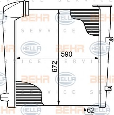 Интеркулер BEHR HELLA SERVICE 8ML 376 727-651