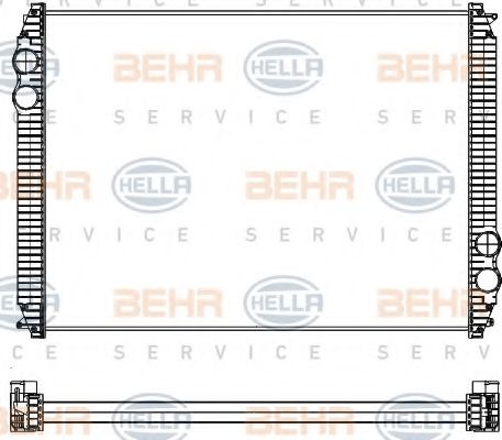 Радиатор, охлаждение двигателя BEHR HELLA SERVICE 8MK 376 753-251
