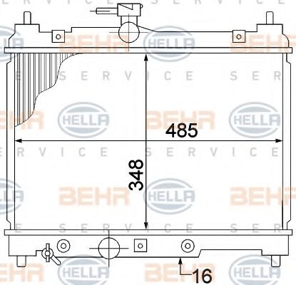 Радиатор, охлаждение двигателя BEHR HELLA SERVICE 8MK 376 773-461