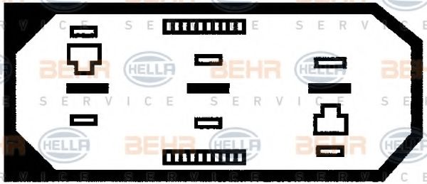 Вентилятор, охлаждение двигателя BEHR HELLA SERVICE 8EW009144531